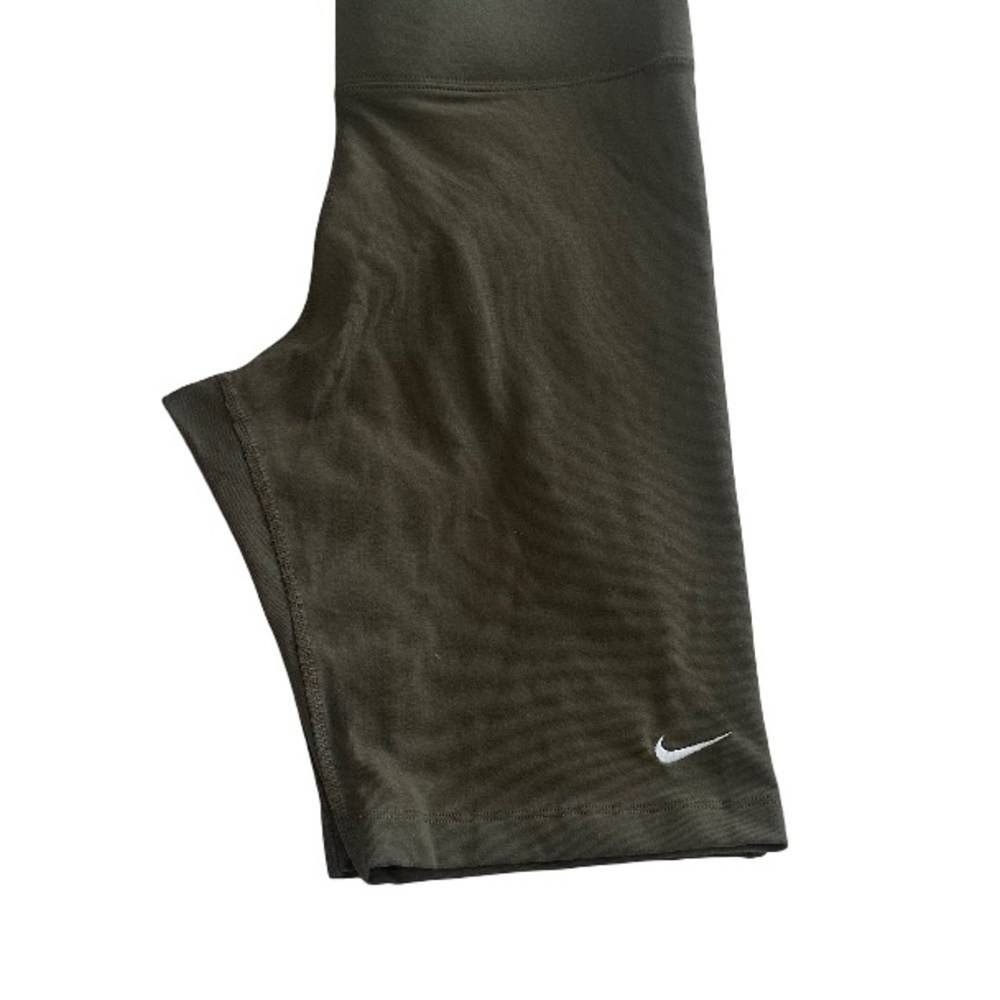 Nike Olive Active Bike Shorts with White Swoosh - Picture 5 of 5